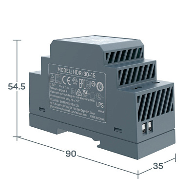 Сетевой адаптер EctoControl MeanWell 14В 1.5А DIN