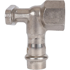 Угольник настенный Rommer с креплением 15х1/2 ВПр-ВР, нержавеющая сталь