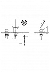 Смеситель на борт ванны Bravat Cobra F5140197CP-1-RUS