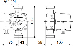 Циркуляционный насос Grundfos UP 20-15 N 150