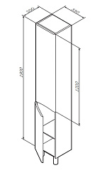 Шкаф-колонна AM.PM Like M80CSL0356WG напольный, 35 см, белый