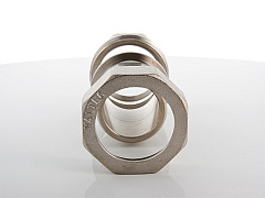 Сгон VALTEC разъемный 1/2 внутренняя-наружная резьба, никелированная латунь