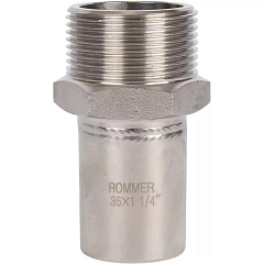 Вставка Rommer переходная пресс 35х11/4, НПр-НР, нержавеющая сталь