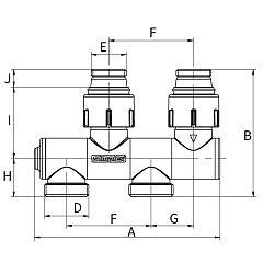 Узел нижнего подключения Flamco N1 c функцией отсечки