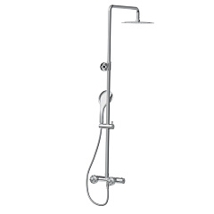 Душевая система Cersanit BRASKO (смеситель термостатический) 3 режима шланг 150 металл