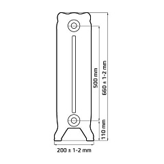 Чугунный радиатор отопления RETROstyle WINDSOR Viardus RETROstyle 500 - 1 секция