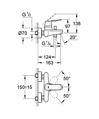 Смеситель для ванны Grohe Eurosmart Cosmopolitan 32831000