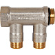 Коллектор Stout с шаровыми кранами 3/4x1/2 с 2 отводами, синий, SMB SMB 6211 341202