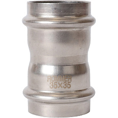 Муфта Rommer равнопроходная 35, ВПр, нержавеющая сталь