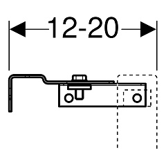 Комплект крепления к стене Geberit Duofix UP100 упрощённое
