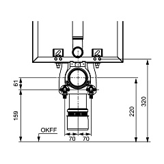 Монтажный комплект TECE TECEone для установки с застенным модулем TECEbox со смывным бачком Uni
