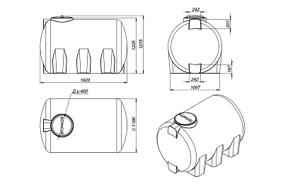Емкость ЭкоПром H 2000 литров