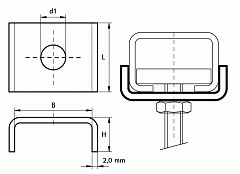 Шайба Walraven BIS U-образная WM0 (pg), 9,0/28 мм