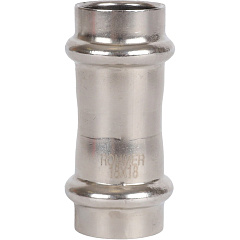 Муфта Rommer равнопроходная 18, ВПр, нержавеющая сталь