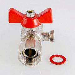 Кран шаровой VALTEC для подключения манометра, 1/2 - 3/8 ВН