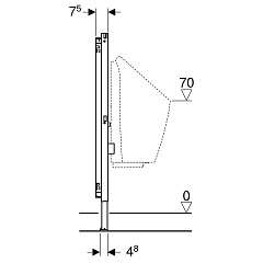 Система инсталляции для писсуара Geberit Duofix с верхним подводом воды 111.686.00.1