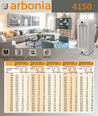 Стальной трубчатый радиатор отопления Arbonia 4150 / 1 секция