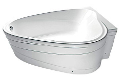 Гидромассажная акриловая ванна 1MarKa One Love L (левая) с каркасом, экраном, RGB-подсветкой, 3 зоны гидромассажа (24 форсунки)