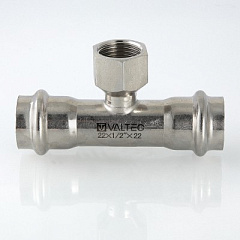 Тройник VALTEC с вн.р. нерж. сталь 35х1/2