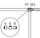 Кран шаровой VALTEC трехходовой, тип Т 1/2 ВВВ