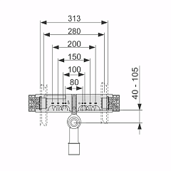Монтажный комплект TECE TECEprofil для раковины