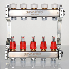 Блок коллекторный VALTEC с расход. 1х4 вых Евроконус 3/4