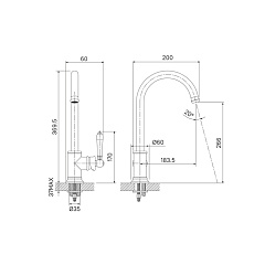 Смеситель для кухни IDDIS Oxford, на мойку