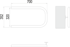 Полотенцесушитель водяной Terminus П-образный (1 ) 320х700