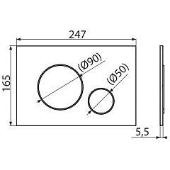 Кнопка смыва, пластик, белая Alcaplast M670