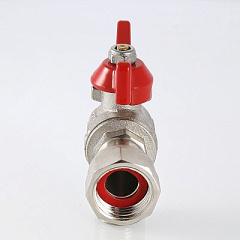 Кран шаровой VALTEC угловой с накидной гайкой и наружной резьбой 1/2 х 1/2