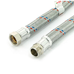 Гибкая подводка UNI-FITT антивибрационная НВ 1, 80 см, DN 25, оплётка из нержавеющей стали