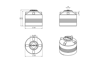 Емкость ЭкоПром ЭВЛ 200 литров