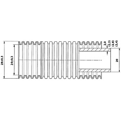 Труба гофрированная Valfex CorrugatedPipe 28x24 мм красная
