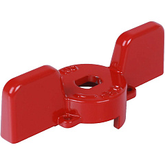 Ручка-бабочка Stout для полнопроходных шаровых кранов 1 дюйм, красная