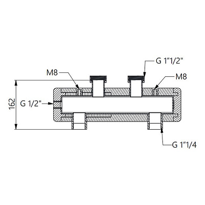 Стальной гидравлический разделитель HOOBS в теплоизоляции