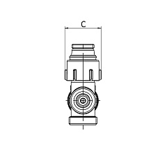 Узел нижнего подключения Flamco FE1 c функцией отсечки, слива и заполнения