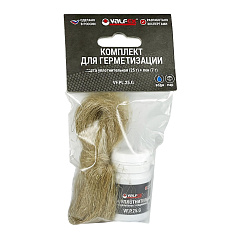 Комплект для герметизации Valfex паста уплотнительная (25 г) + лен (7 г) (вода, пар)