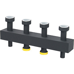 Коллектор Stout стальной распределительный 2 отопительных контура. В теплоизоляции DN 25, SDG-0016-004002