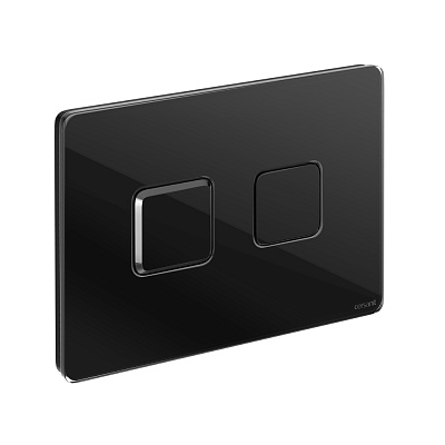 Кнопка смыва Cersanit ACCENTO SQUARE для AQUA 50 пневматическая стекло черный