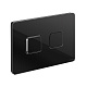 Кнопка смыва Cersanit ACCENTO SQUARE для AQUA 50 пневматическая стекло черный
