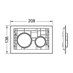 Клавиши TECE TECEloop для панели смыва унитаза, нержавеющая сталь (сатин)