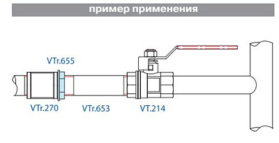 Контргайка VALTEC 1/2 внутренняя, никелированная латунь