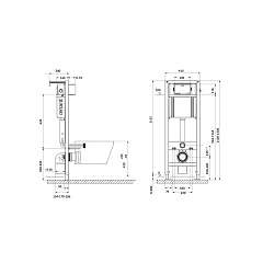 Инсталляция для унитазов Cersanit AQUA SMART M 40 механическая окрашенная