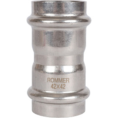 Муфта Rommer равнопроходная 42, ВПр, нержавеющая сталь