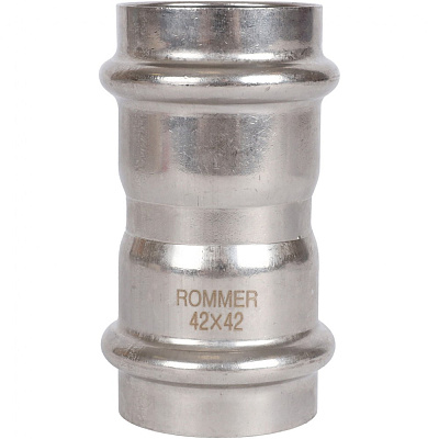 Муфта Rommer равнопроходная 42, ВПр, нержавеющая сталь