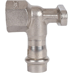 Угольник настенный Rommer с креплением 15х1/2 ВПр-ВР, нержавеющая сталь