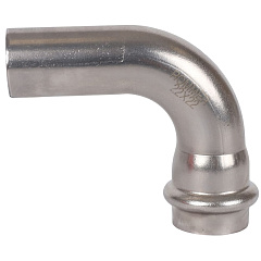 Угольник Rommer пресс 22 однораструбный, 90 градусов ВПр-НПр, нержавеющая сталь