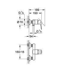 Смеситель для душа Grohe BauLoop 23340000