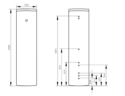 Бойлер косвенного нагрева GEFFEN GLB 200л