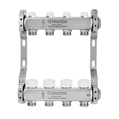 Коллекторный блок HOOBS , с термостатическими клапанами, 1 х 3/4 -8 вых .